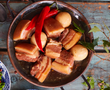 Braised Vietnamese Pork Belly & Eggs in Caramelised Sauce